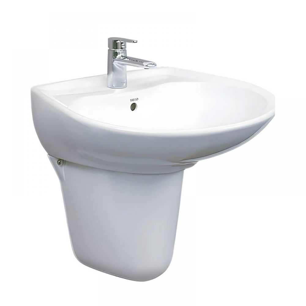 Chậu Lavabo TOTO LHT300CR Treo Tường Chân Ngắn Chậu Lavabo TOTO LHT300CR Treo Tường Chân Ngắn