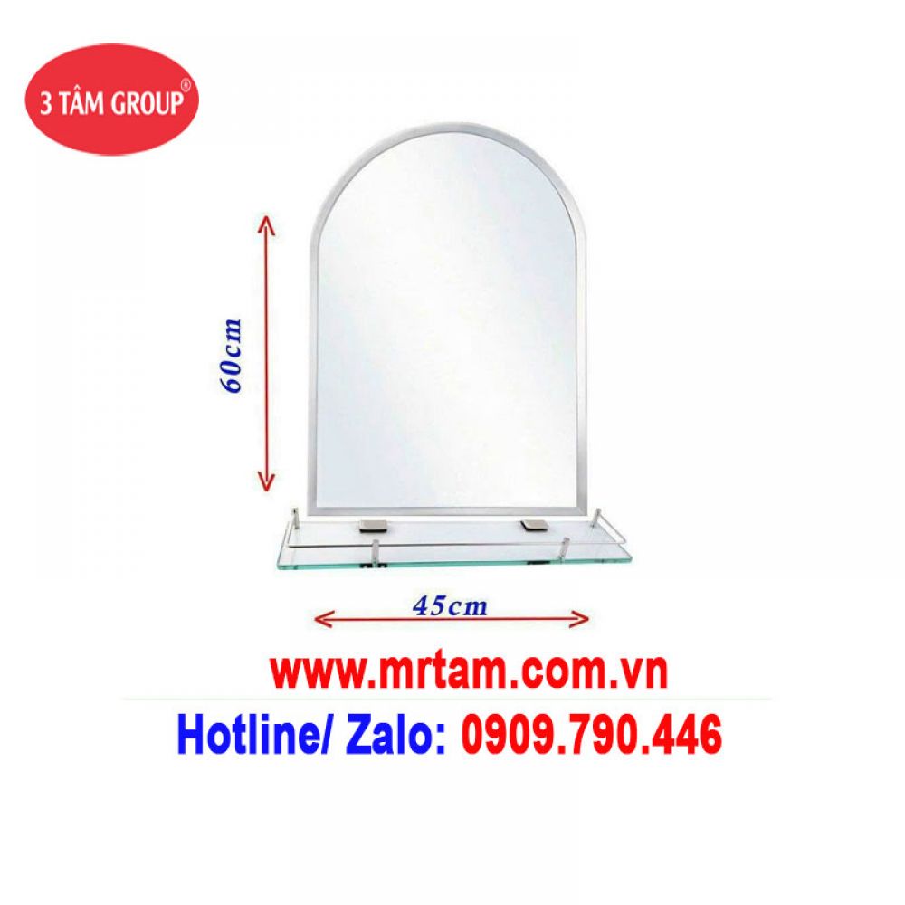 Gương Soi Cao Cấp Hình Bầu Có Kệ