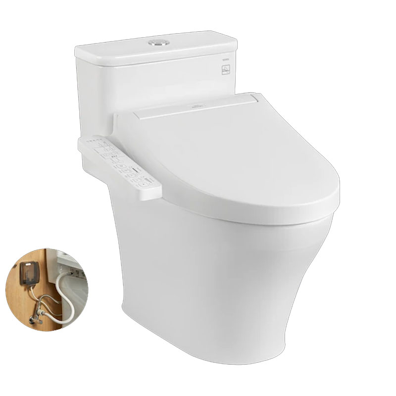 Bàn Cầu Một Khối Kèm Nắp Rửa Điện Tử WASHLET Dòng C2 – TCF23410AAA Bàn Cầu Một Khối Kèm Nắp Rửa Điện Tử WASHLET Dòng C2 – TCF23410AAA